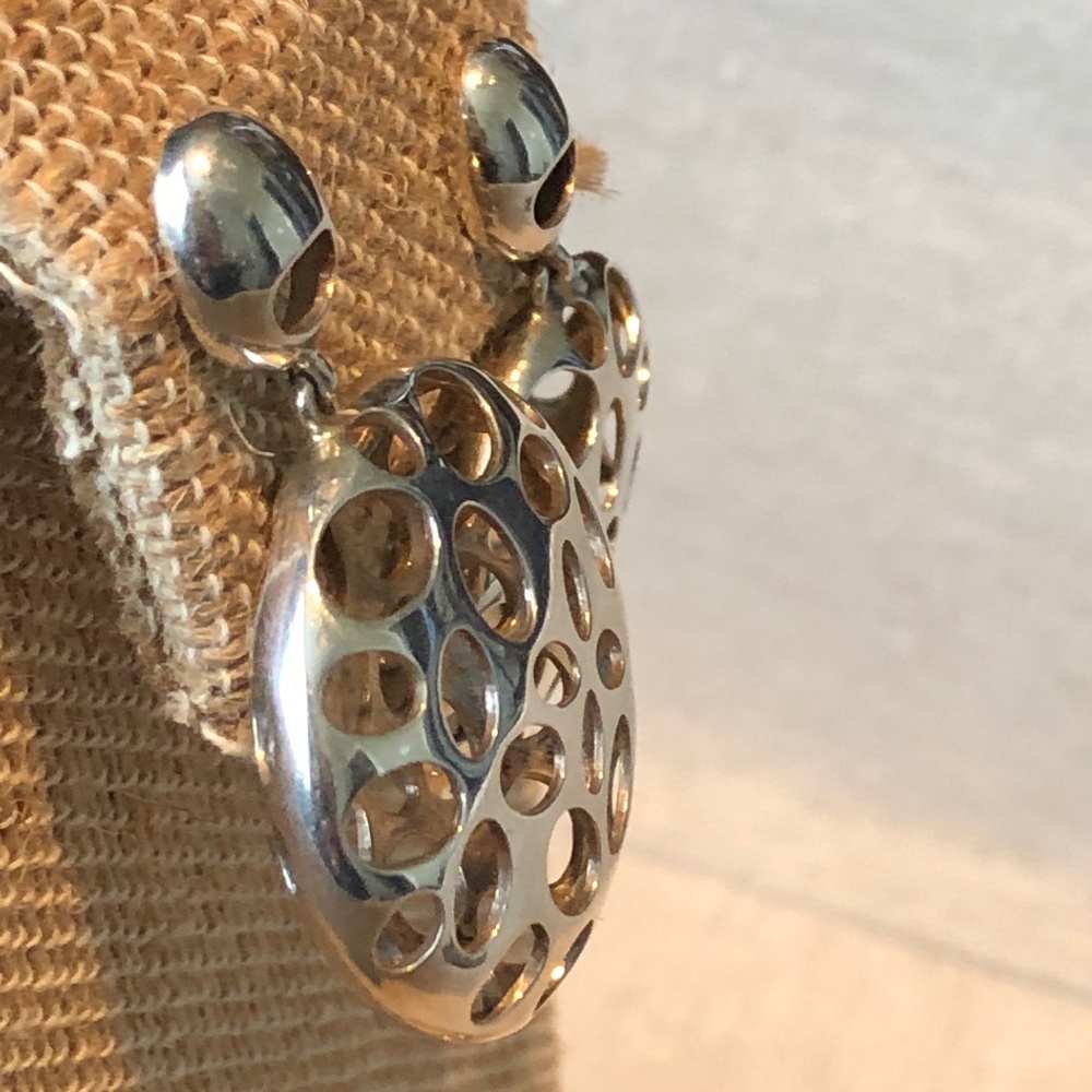 .950 silver statement ring and earrings jewelry set - Picture 12 of 16